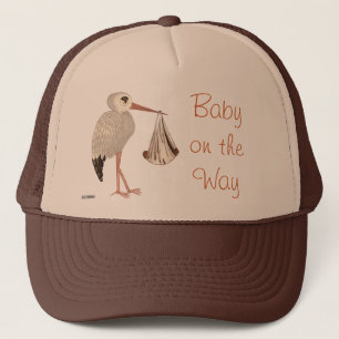 KlassikerStork (neutralt) 2 (baby shower) Truckerkeps