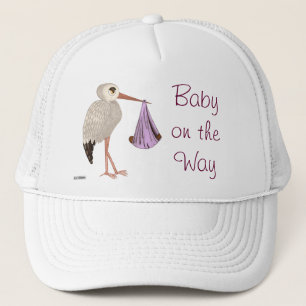 KlassikerStork (rosa) 2 (baby shower) Keps