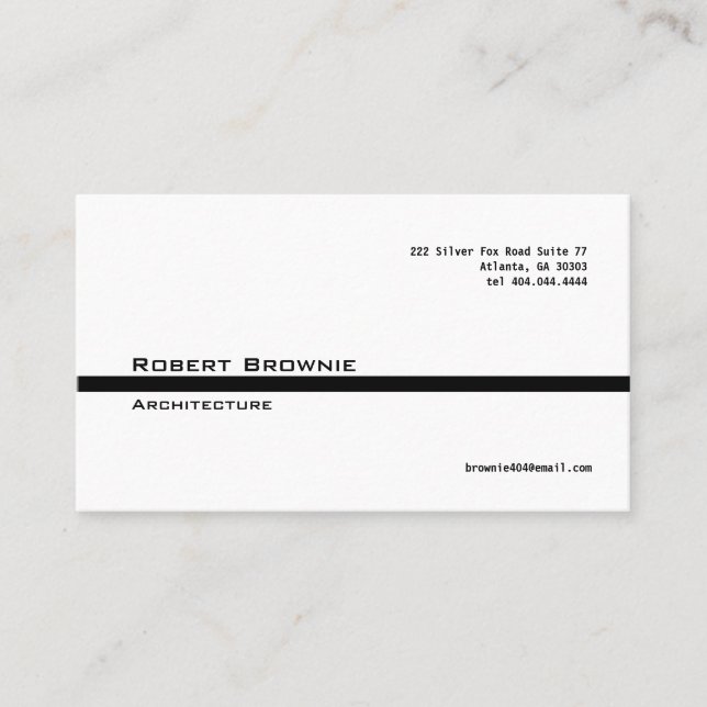 Klassikersvarten fodrar visitkorten visitkort (Framsida)