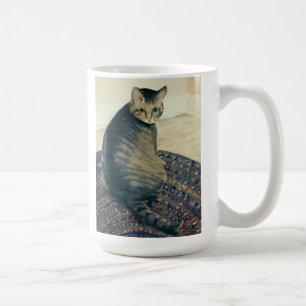 Klassikertabby katt på klassikermuggen kaffemugg