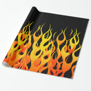 Klassikertävla flammar på heltäckandesvart presentpapper