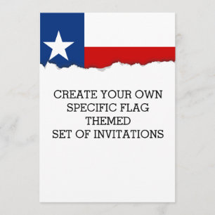 KlassikerTexas statlig flagga Inbjudningar