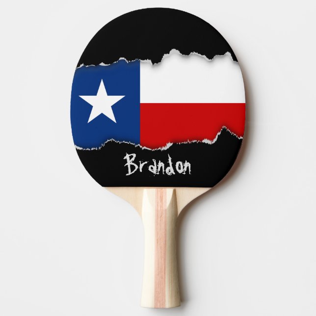 KlassikerTexas statlig flagga Pingisracket (Framsidan)