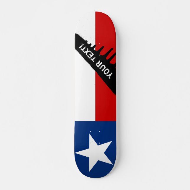 KlassikerTexas statlig flagga Skateboard Bräda 20,5 Cm (Framsida)