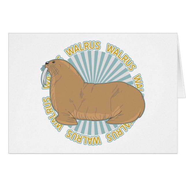 Klassikervalross Hälsningskort (Framsidan Horizontal)