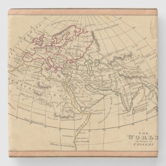 Klassikervärldskarta Stenunderlägg (Framsidan)