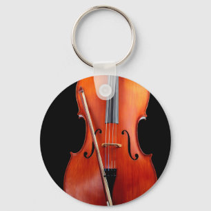 Klassikervioloncell på svart nyckelring