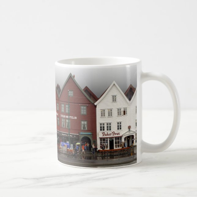 Klassikervitmugg - Bergen, norge Kaffemugg (Höger)