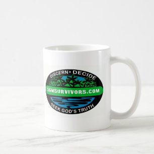 Klassikervitmugg med SGMöverlevandelogotypen Kaffemugg