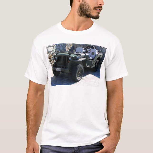 KlassikerWillys Jeep. T-shirt (Framsida)