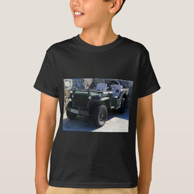 KlassikerWillys Jeep. Tee Shirt (Framsida)