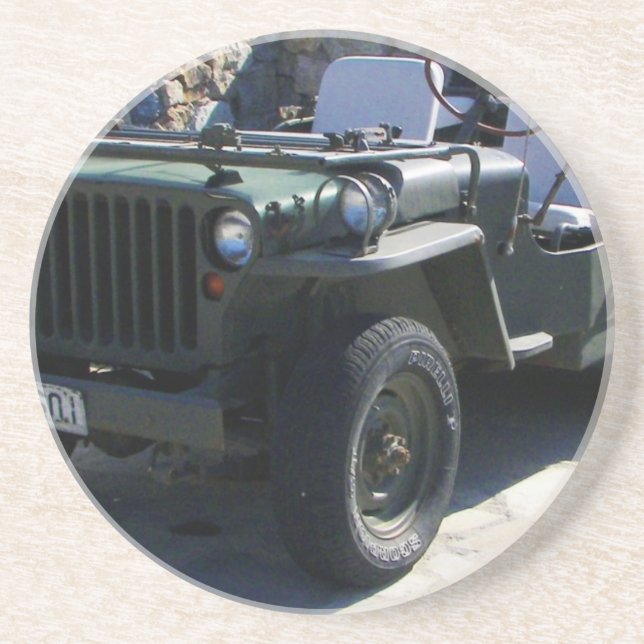 KlassikerWillys Jeep. Underlägg Sandsten (Framsidan)