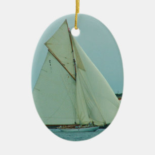Klassikeryacht Mariquita Julgransprydnad Keramik
