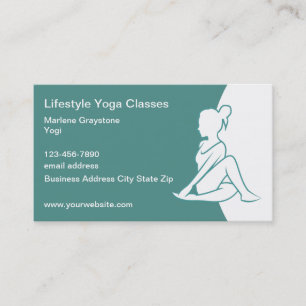 Klassinstruktör för Trendig Yoga-klass Visitkort