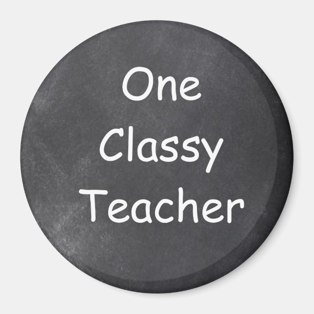 Klassinstruktörs Chalkboard Design Gift Idea Magnet (Framsidan)