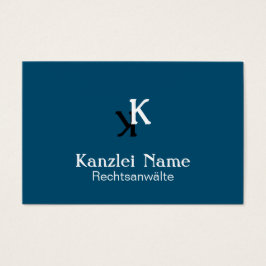 Klassisch blau visitkort