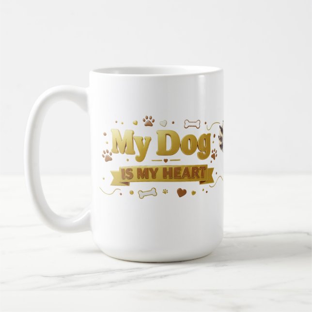 Klassisk 15 oz Hund älskare Mugg (Vänster)