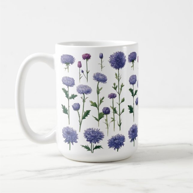 Klassisk 15 oz Mugg - Blommigt Bouquet Design (Vänster)