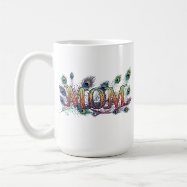 Klassisk 15 oz-mugg: Hjärtvärmande "Mamma"-design  Kaffemugg (Vänster)