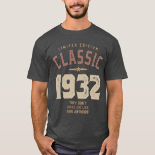 Klassisk 1932 - 90:e Vintage för födelsedagsåterst T Shirt