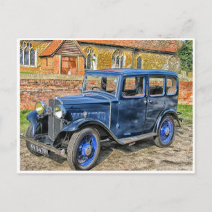 Klassisk 1932 vintage gamla antika HDR-bilar Vykort