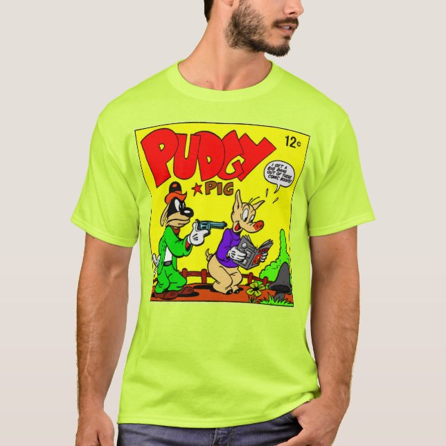 Klassisk 1940-tals Pudgy Pig T-shirt (Framsida)