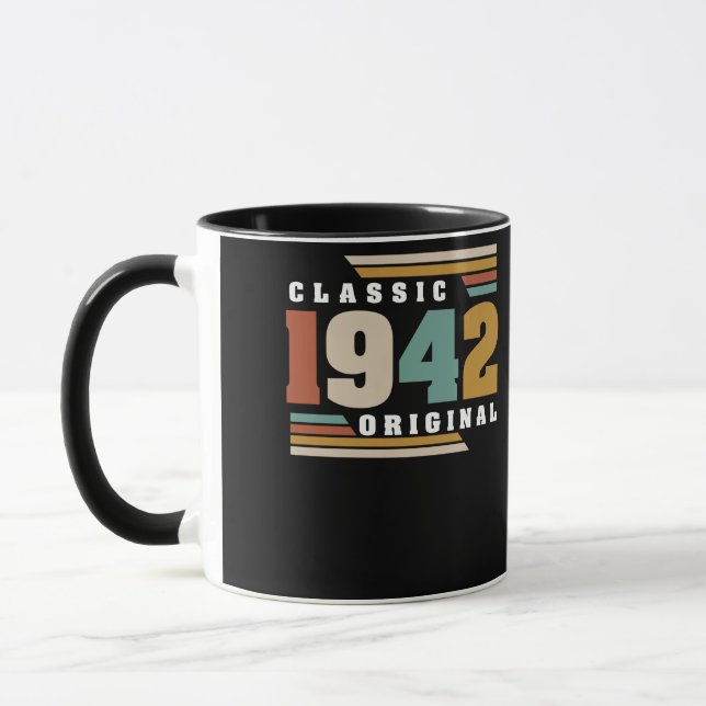 Klassisk 1942 Original 80 Birthday 80 Year Old Mugg (Vänster)