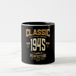 Klassisk 1945 78:e födelsedag tvåtonkaffe Mugg