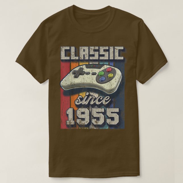 Klassisk 1955 67:e födelsedagsspelskontroll för re t shirt (Design framsida)