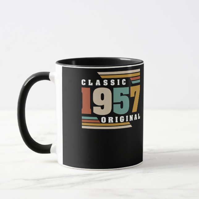 Klassisk 1957 Ursprunglig 65e födelsedag 65 år gam Mugg (Vänster)