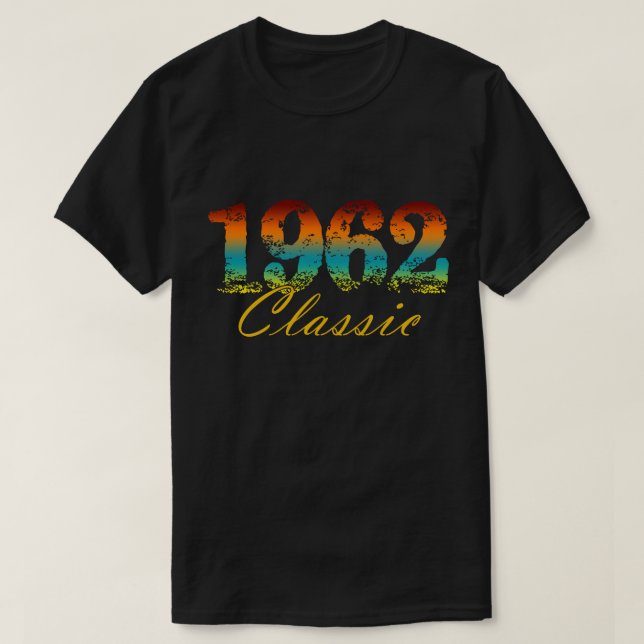Klassisk 1962-åring på födelsedagskorgen 1962 t shirt (Design framsida)