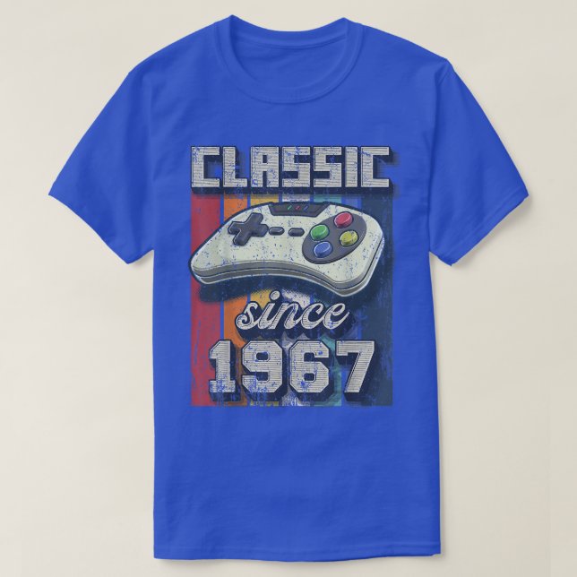 Klassisk 1967 55:e födelsedagsspelskontroll för re t shirt (Design framsida)