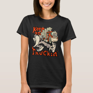 Klassisk 1970-talets Behålla på lastbilsförare i L T Shirt