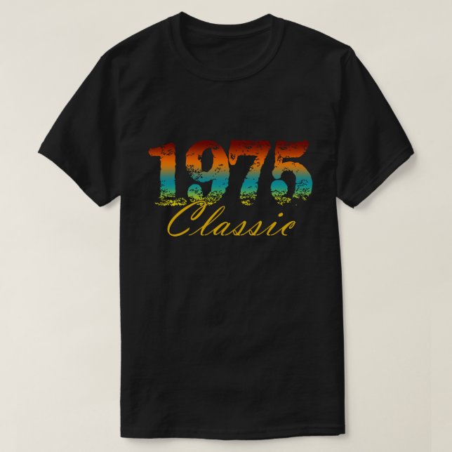 Klassisk 1975 Te född 1975 T Shirt (Design framsida)