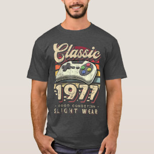 Klassisk 1977 45:e födelsedagsspelskontroll för re t shirt