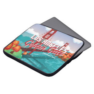 Klassisk 1980s L.A Golden Grind Video-spelboxkonst Laptop Fodral