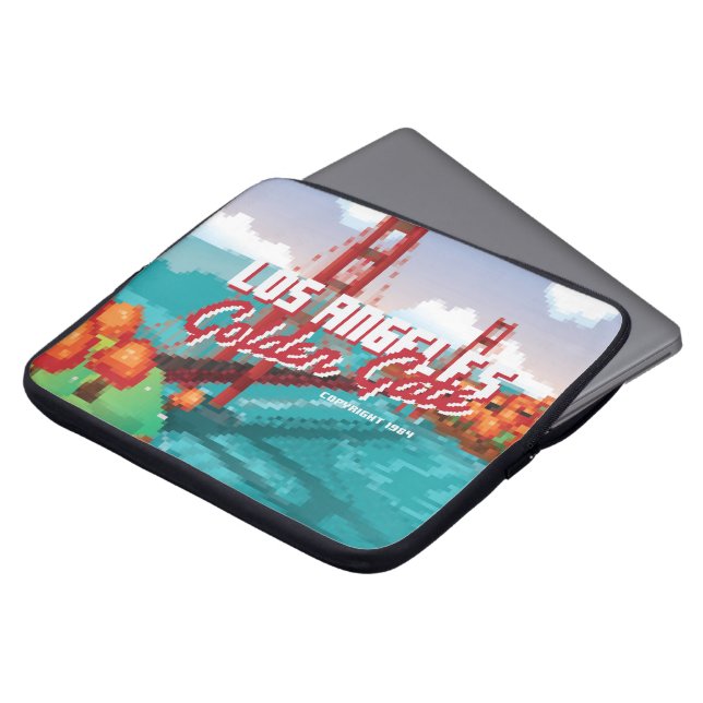 Klassisk 1980s L.A Golden Grind Video-spelboxkonst Laptop Fodral (Framsida topp)