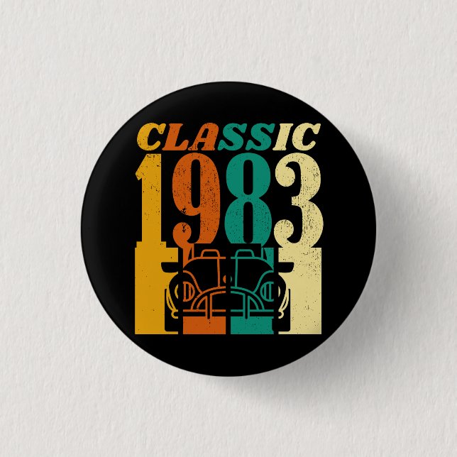 Klassisk 1983 42:a födelsedagen knapp (Framsida)