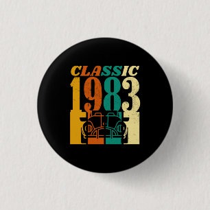 Klassisk 1983 43-årsdag knapp