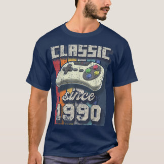 Klassisk 1990 32:a födelsedagsspelskontroll för re t shirt
