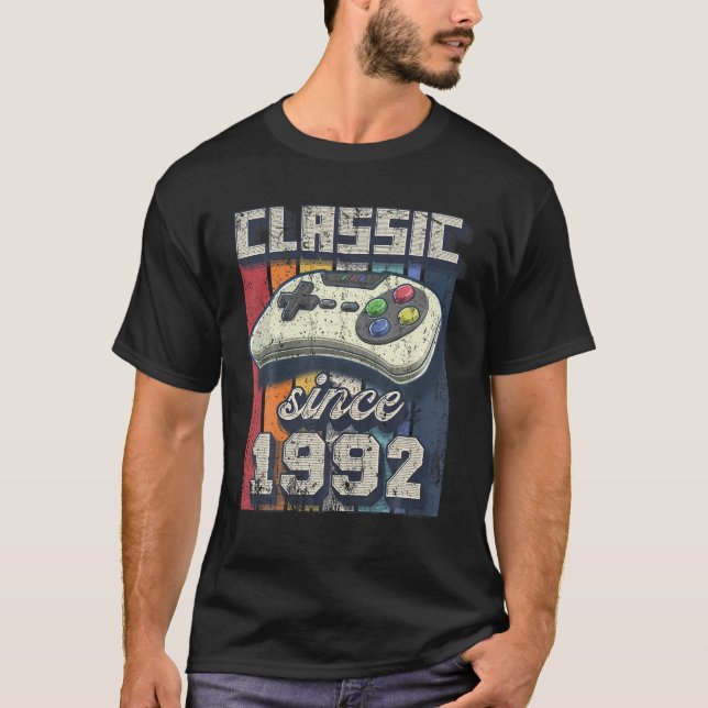 Klassisk 1992 30års födelsedag-kontroll för retro- t shirt (Framsida)