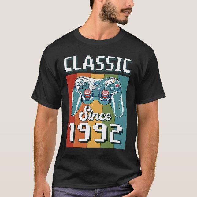 Klassisk 1992 31-års födelsedagsvideospelskontroll t shirt (Framsida)