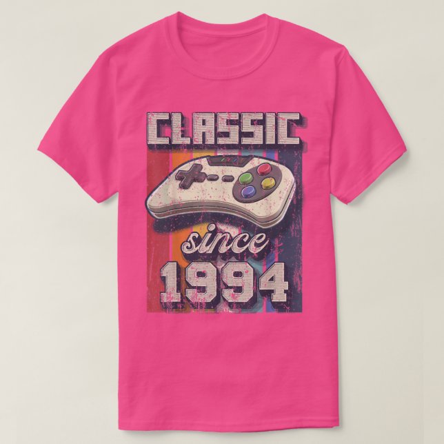 Klassisk 1994, 28:e födelsedagsspelskontroll för r t shirt (Design framsida)