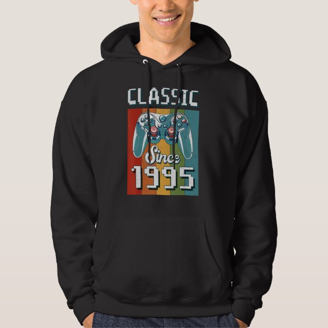 Klassisk 1995 27:e födelsedagsstyrenhet för videos hoodie (Framsida)