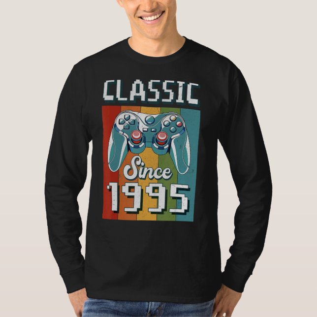 Klassisk 1995 27:e födelsedagsstyrenhet för videos t shirt (Framsida)