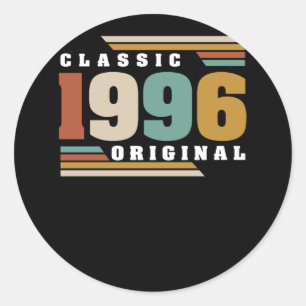 Klassisk 1996 Original 26:e födelsedagen 26 år gam Runt Klistermärke