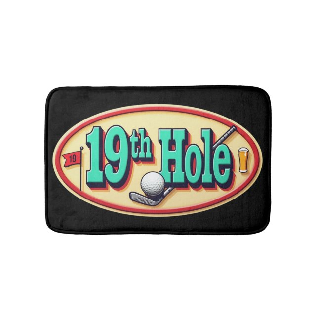 Klassisk 19:e Hål Golf Bathroom-Roligten Badrumsmatta (Framsidan)