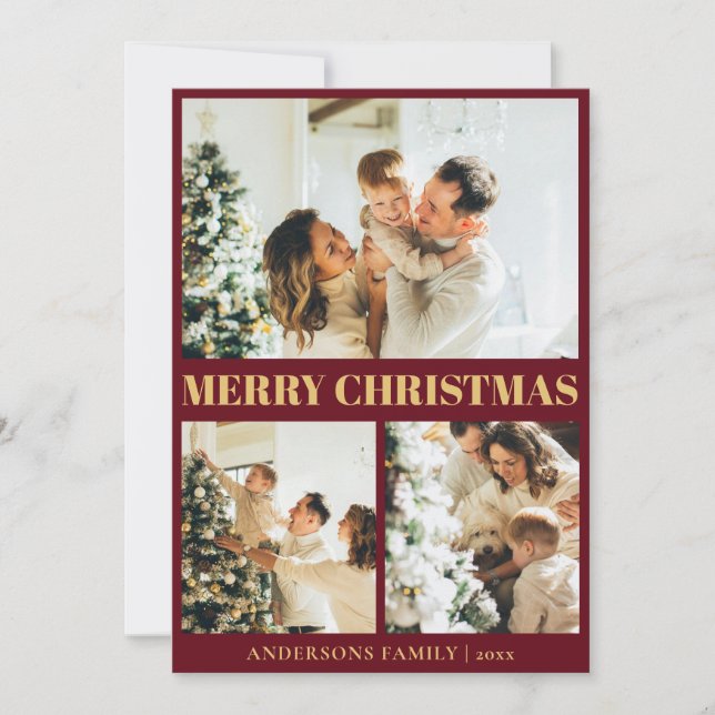 Klassisk 1 fototypografi God jul Julkort (Framsida)
