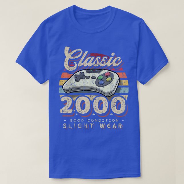 Klassisk 2000 22:a födelsedagsspelskontroll för re t shirt (Design framsida)