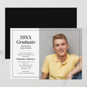 Klassisk 2025 Student Photo Studenten Inbjudningar